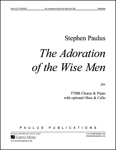 Adoration of the Wise Men, The for TTBB,Oboe, Cello, Piano, - Click Image to Close